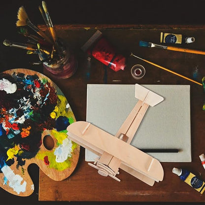 3pcs DIY Wood Planes,Wooden Airplane Craft for Kids,Mini Assemble Painting Airplane Model Toys 3D Airplane Kit for Kids School Art Activity Kids Birthday