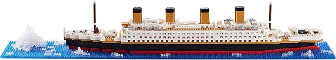 Micro Mini Blocks Building Set Architecture Titanic Cruise Ship Modle Kit, a DIY Mini Bricks for Adults and Toys Presents for Kids 1872 PCS