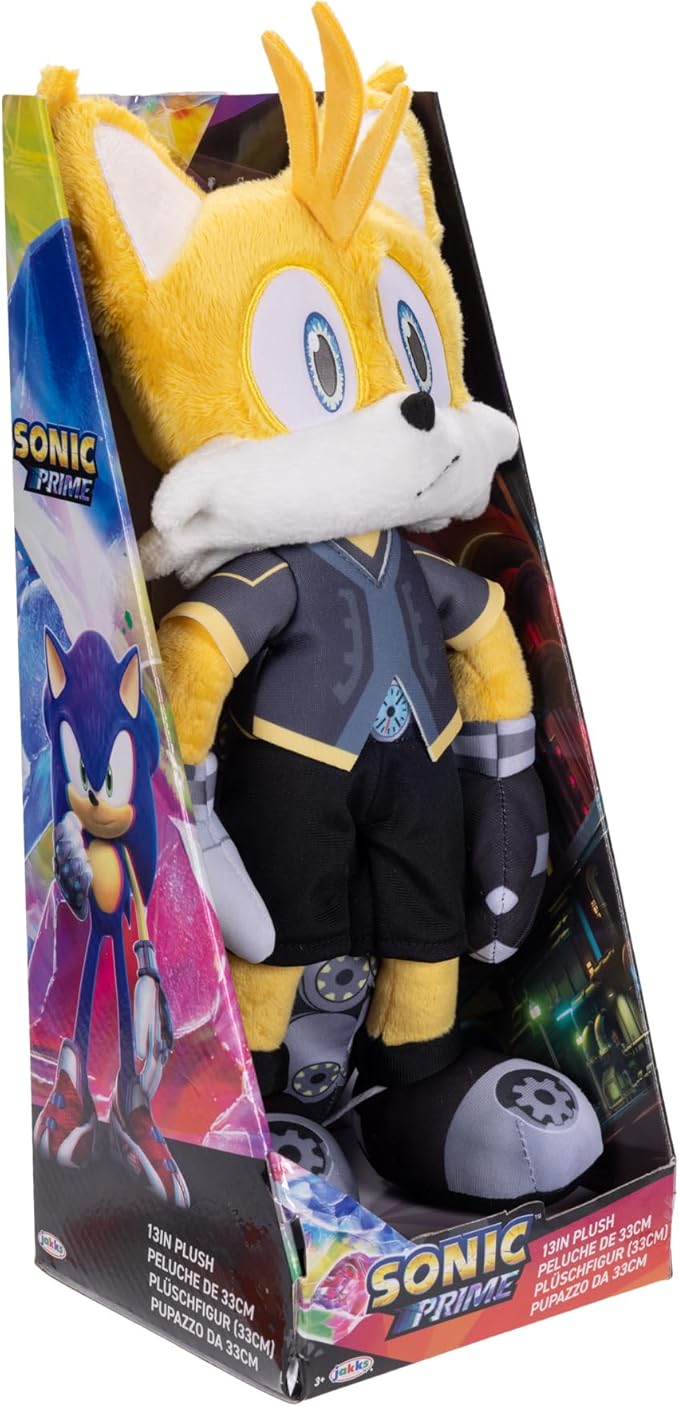 Sonic Prime 13-inch Soft Plush Tails Nine Ages 3+ (Officially licensed by Sega and Netflix)