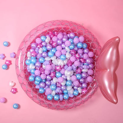 GOGOSO Ball Pit Balls,Plastics Balls for Ball Pit, Stars Hearts Shape for PastelBall for Toddlers Kids