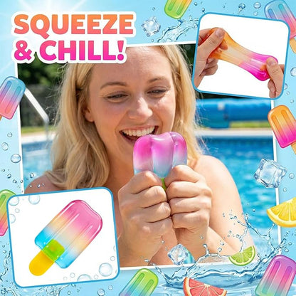 Ice Cream Squeeze Squishy,Summer Party Favors for Kids Adults,Soft Slow Rising Sensory Fidget Toy for Stress & Anxiety Relief,Birthday Gift & Classroom Rewards