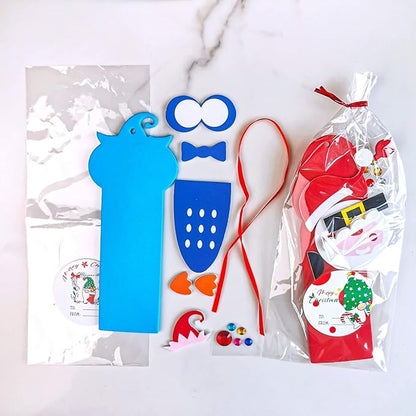 Winlyn 24 Sets Christmas Craft Kits Winter Crafts DIY Christmas Ornaments Art Sets Snowman Reindeer Pine Tree Owl Penguin Christmas Foam Stickers Arts and Crafts for Kids Holiday Classroom Activities