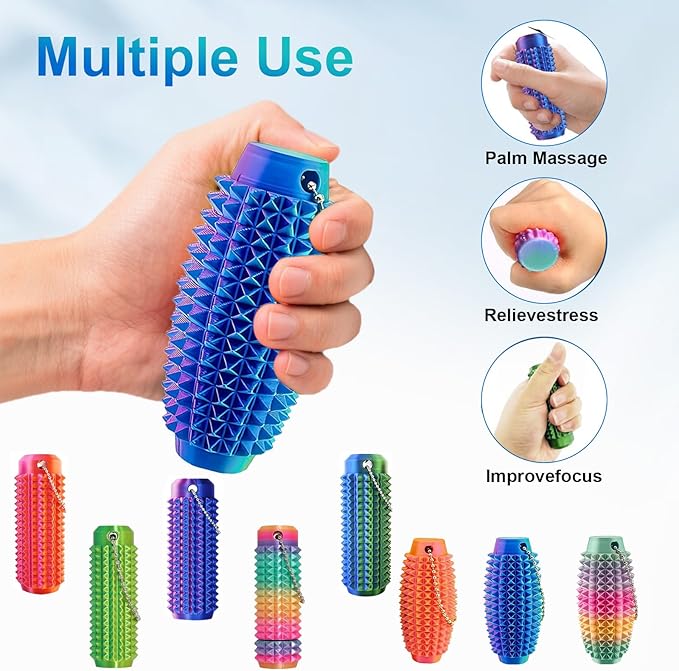 5PC Little Ouchies Fidget Toys Adults, Pain Stim Fidget Anxiety Relief Pain Stim Pocket Sensory Toys for Anxiety and Stress Reduction,Portable Travel Stress Relief Keychain