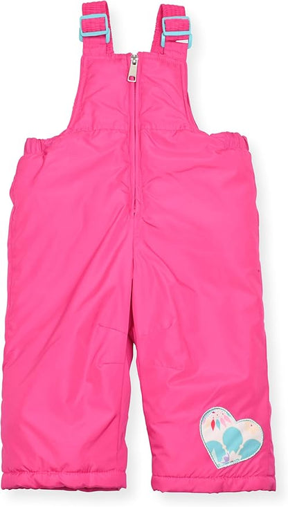 Arctic Quest Little Girls Bib Snow Pants and Ski Jacket Water-Resistant Snowsuit For Kids Winter Jacket For Girls