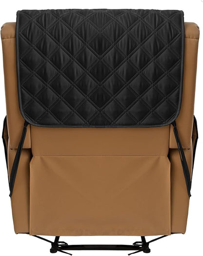 TOMORO Non-Slip Oversized Recliner Cover, 100% Waterproof Quilted Recliner Chair Slipcover Furniture Protector with Pockets, Washable Couch Cover with Elastic Straps for Kids and Pets