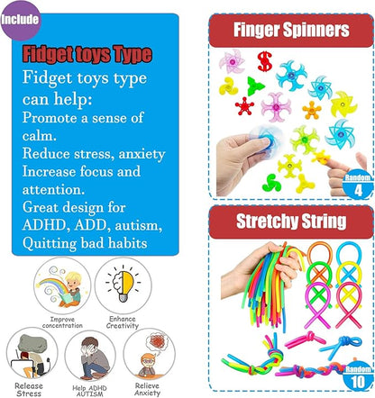 112 PCS Pop Party Favors Toys for kids,Premium Pop Fidget Toys for All Ages kids,Assortment pinata stuffers,classroom prizes,Prize Box Toys,Goody Bag Fillers,Carnival Prizes for Boys and Girls 4-10