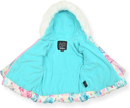 Arctic Quest Little Girls Bib Snow Pants and Ski Jacket Water-Resistant Snowsuit For Kids Winter Jacket For Girls