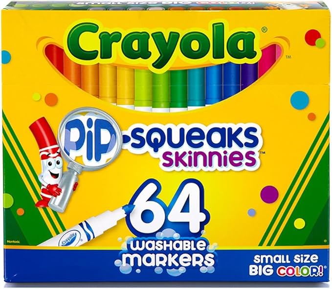 Crayola 58-8764 Washable Marker, Assorted, 64 Count (Pack of 2)
