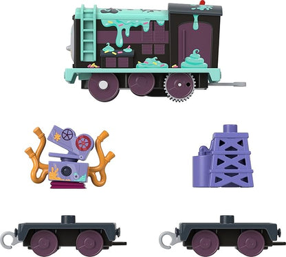 Thomas & Friends Motorized Toy Train Frosting Diesel Engine with Cargo Car & Robot Piece for Preschool Pretend Play Kids Ages 3+ Years