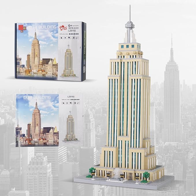 STMIGAIBLOCKS 3819PCS New York Empire State Micro Building Blocks Set,Commemorative Architectural Model Building,Unique Choice for 6+ Kids or Adults