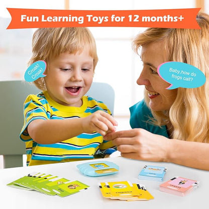 Talking Flash Cards with 224 Sight Words, Montessori Educational Learning Interactive Toddler Toys, Speech Therapy and Autism Sensory Toys, Blue