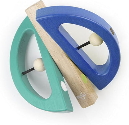 Tegu Swivel Bug Magnetic Building Block Set, Teal & Blue