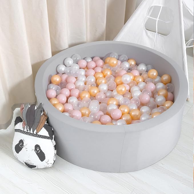 GOGOSO Baby Ball Pit Balls -100pcs Small Crush Proof Plastic Play Ball Pool Pits for Toddlers 1-3 Play Tent, Kids Birthday Party, Baby Playpen Yard, Kiddie Pool