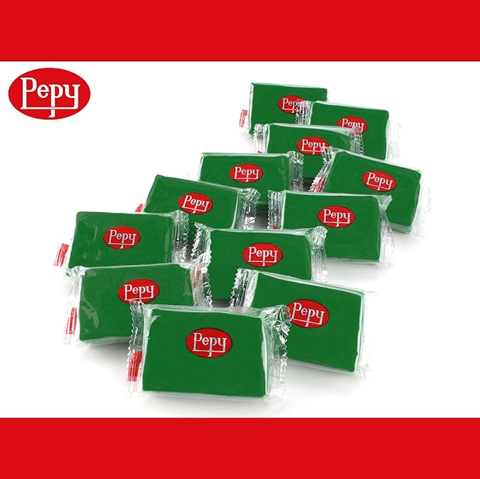 Pepy Plastilina Reusable and Non-Drying Modeling Clay; Set of 24 Bars, 1.4 Ounce Each, Perfect for Arts and Crafts Projects, Dark Green