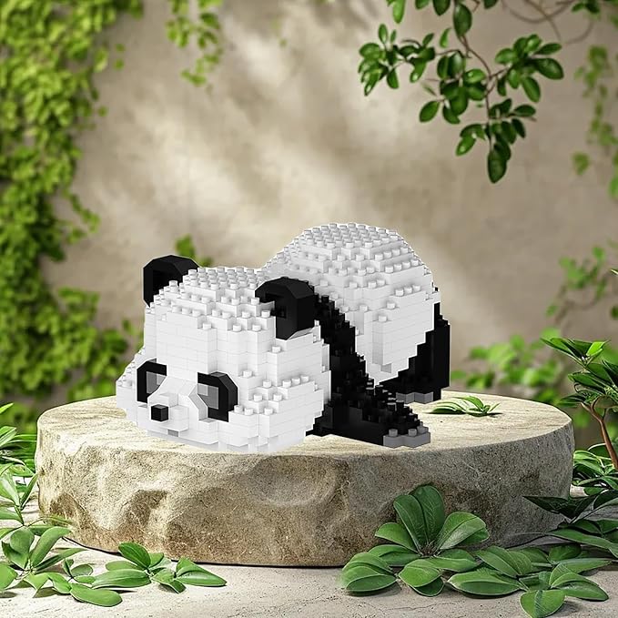 shenhailan Panda Mini Building Blocks, Micro Building Blocks for Adults and Kids 615 Pieces (Lying Panda)