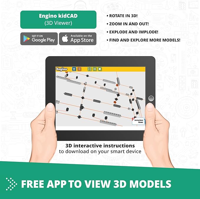 Engino- STEM Toys, Physics Laws: Inertia, Friction, Circular Motion, Construction Toys for Kids 9+, Educational Toys, Gifts for Boys & Girls (6 Model Options)