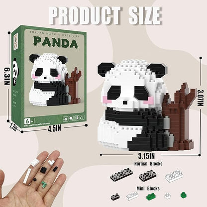 Mini Building Blocks- Hug Tree Panda, Party Favors- Micro Blocks Panda Toy for Kids 6 7 8 9 10+, Mini Blocks Building Sets for Adults, Easter/Birthday for Boys and Girls(536PCS)