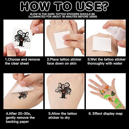 Garma Halloween Party Favors Toys for Kids, 25 Pcs Halloween Assorted Stamps with 12 Pcs Slap Bracelets and 288 Tattoos Halloween Goody Bag Fillers for Classroom Reward Prize Non Candy Party Supplies