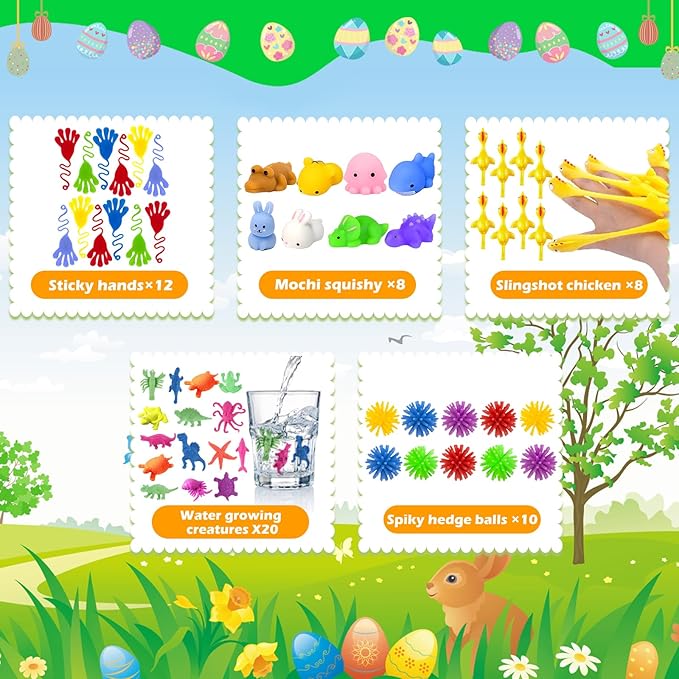 GOAUS Party Favors for Kids, 220 Pcs Small Toys Prizes Bulk, Goodie Bag Stuffers, Treasure Box Toys for Classroom, Prize Box Birthday Gift Bag Easter Egg Fillers