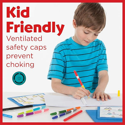 Faber-Castell DuoTip Washable Markers - 12 Markers, 24 Colors