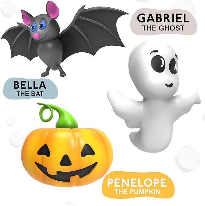 SplashEZ Halloween Baby Bath Toys, Mold Free Bath Toys for Babies & Toddlers, No Hole No Mold Tub, Beach, Pool, BPA-Free, Infant Play Set No Holes 1 3 6 12 18 Months
