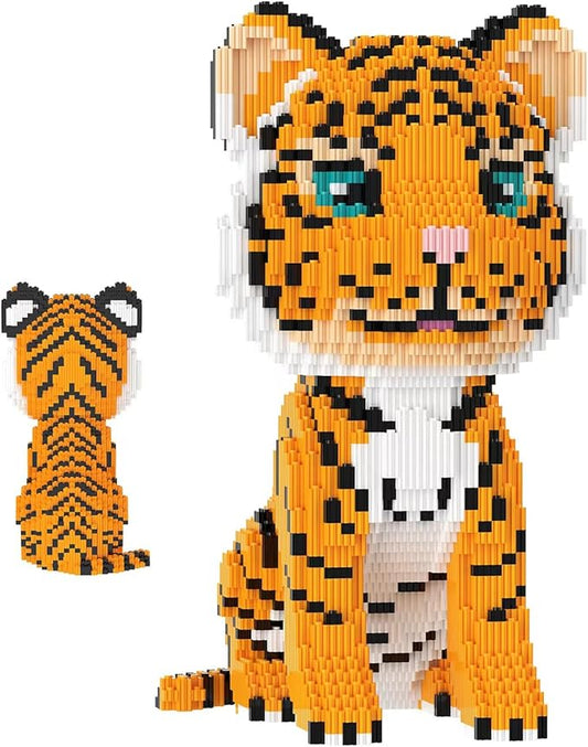 FAFAFA Toys Animal Building Sets, Micro Building Blocks, Animal Series Micro Mini Building Blocks Kit for Boys & Girls (Tiger)