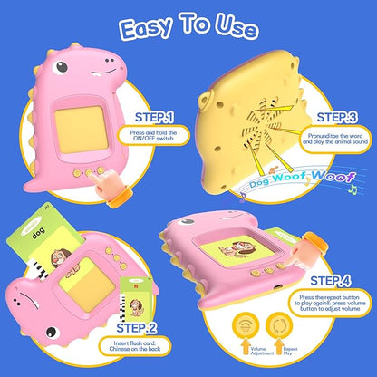 Talking Flash Cards, Flash Cards for Kids-Vehicles, Food, Colors, Animals, Toddler/Head Start Teaching Aids for Preschool, Toys for 2 3 4 5 Year Old Boys and Girls