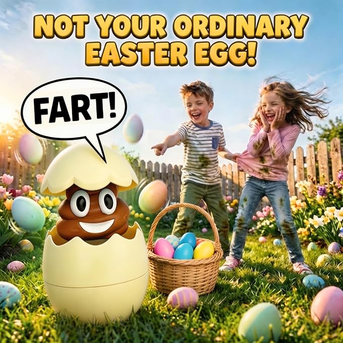 Egg Pops Talking Easter Egg Toy - Figure Pops Up & Plays Sounds, Easter Basket Stuffers for Teens - Interactive Kids Toys or Funny Gag Gifts for Teens, Cute Collectible Spring Character (Yellow)