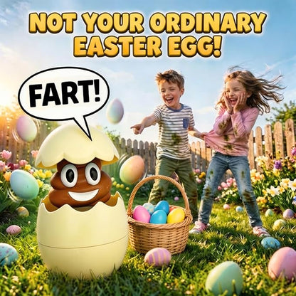 Egg Pops Talking Easter Egg Toy - Figure Pops Up & Plays Sounds, Easter Basket Stuffers for Teens - Interactive Kids Toys or Funny Gag Gifts for Teens, Cute Collectible Spring Character (Yellow)