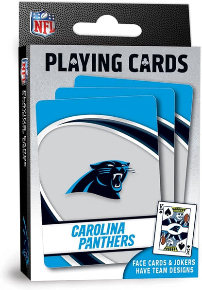 MasterPieces - NFL Playing Cards, Officially Licensed Carolina Panthers Football Deck, Family Games for Adults and Kids, Standard Index