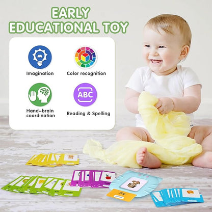 Talking Flash Cards for Toddler 510 Sight Words Early Educational Montessori Toys, Autism Sensory Toys Speech Therapy Toys for Boys Girls Gift Preschool Learning Resource (Pink_255 Cards)