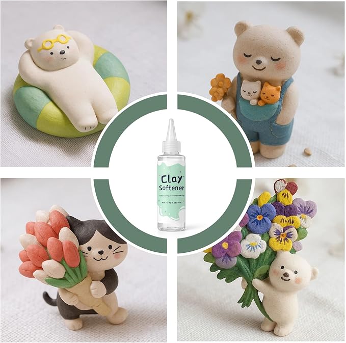 1DFAUL 120ml Polymer Clay Softener, Restore Clay Flexibility, Increase Ductility & Strong Adhesion, for Ceramic Artists, Crafts, and DIY Projects