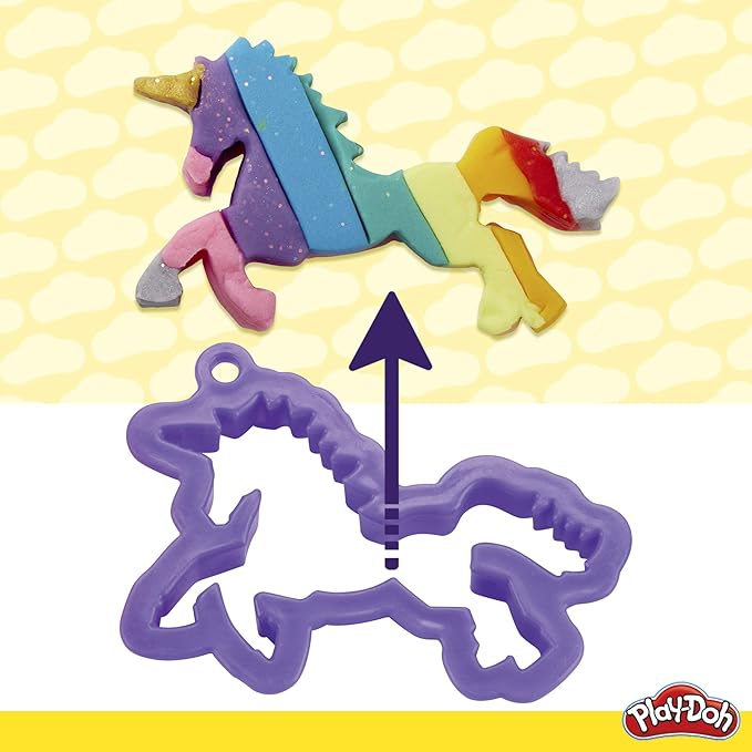 Play-Doh Unicorn Theme 13-Pack of Non-Toxic Modeling Compound Including Sparkle and Metallic Colors Plus 6 Tools (Amazon Exclusive)