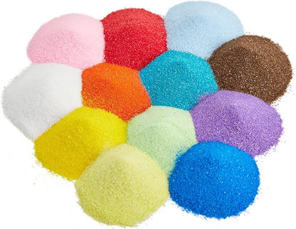 Bright Creations 12 Pack Colored Sand for Crafts - Individual 1lb Colored Sand for Sand Art and DIY Wedding Decorations - Colorful Craft Sand in 12 Colors - Colored Sand Bulk (12 lbTotal)