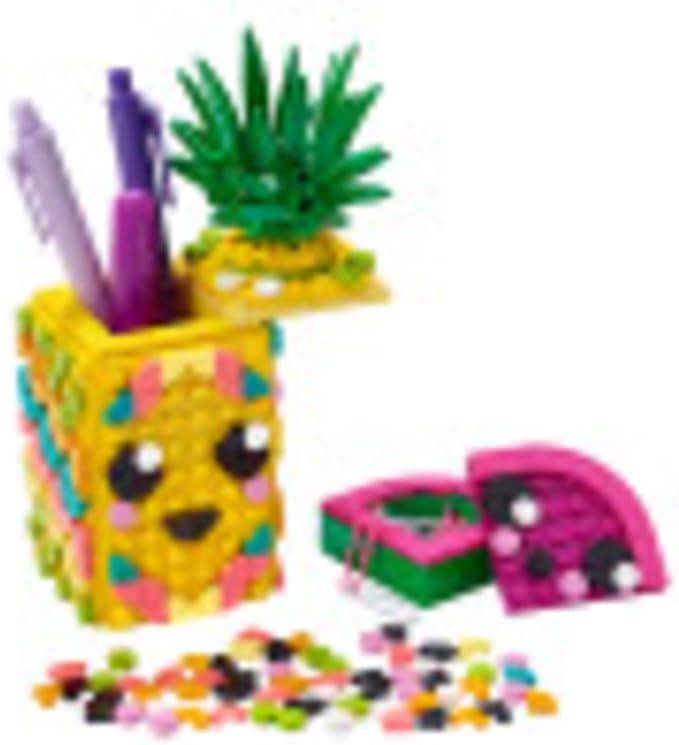 LEGO DOTS Pineapple Pencil Holder 41906 DIY Craft Decorations Kit, A Fun Craft kit for Kids who Like Arts and Crafts Projects, That Also Makes a Great Holiday or Birthday Gift (351 Pieces)