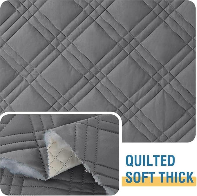 H.VERSAILTEX 100% Waterproof Recliner Chair Cover Nonslip Recliner Cover Stay in Place Electric Power Lift Recliner Slipcovers Fitted Standard Large Power Lift Recliner with Side Pocket,Grey/Beige