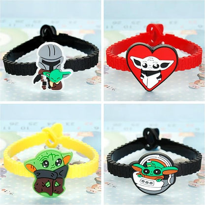 15 Pack Rubber Bracelets Wristband Bracelets for Birthday Party Supplies Favors Prize Rewards (15PCS StarWars)