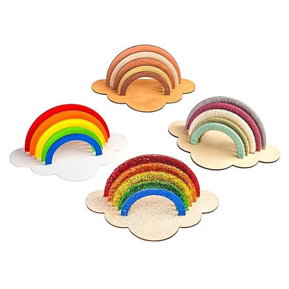 Colorations Decorate Your Own Wooden Rainbow, Set of 6