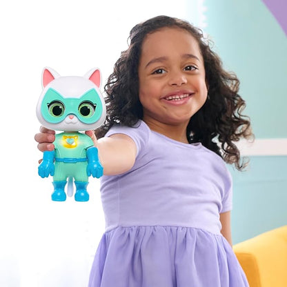 Just Play Disney Junior SuperKitties Cat-Tastic Transforming Bitsy, Toys for Kids Ages 3 Up
