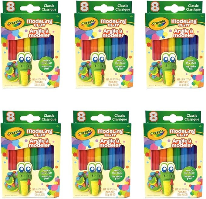 Crayola Modeling Clay .6oz 8/Pkg-Basic