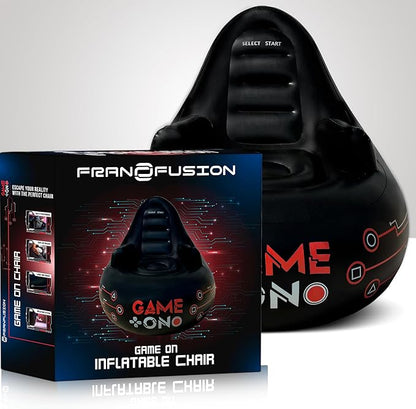 Huge Inflatable Gaming Chairs for Adults, Kids & Teens of All Ages - with Cup Holders & Side Pocket - Premium Game Chair for Gaming Room Décor, Video Gaming, and Comfortable Seating