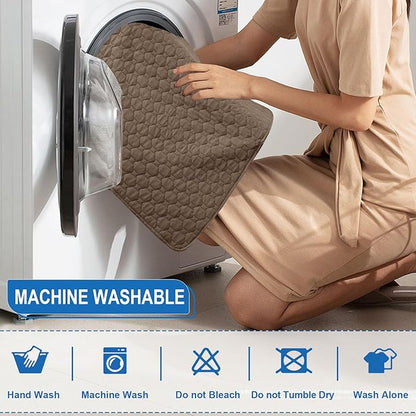 100% Waterproof Recliner Chair Covers That Stay in Place, Non-Slip Recliner Armchair Cover with 5 Pockets, Elastic Straps, Washable Reclining Chair Protector for Kids, Pets, Dogs (Khaki, 30inch)