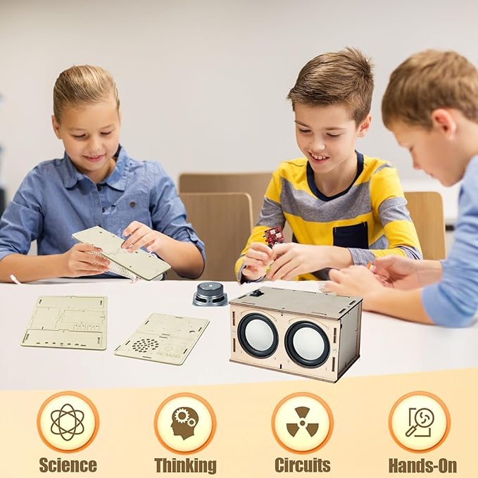 STEM Toys for Ages 8-13 Stocking Stuffers Teen Easter Basket Stuffers Gifts for 9 10 11 12 14 15 Year Old Boys Girls Kids Science Engineering Kit Circuit DIY Electronics Project Building Speaker Radio