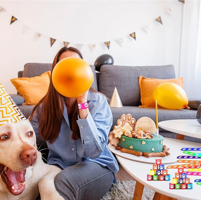 40 Pcs Dog Paw Print Slap Bracelets,Dog Party Favors Bracelets for Kids Pet Party Decorations Paw Print Snap Wristbands for Pet Theme Party Birthday