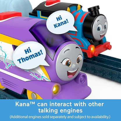 Thomas & Friends Motorized Toy Train Talking Kana Engine with Sounds Phrases & Cargo Car for Preschool Pretend Play Kids Ages 3+ Years