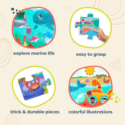 B. Toys – Floor Puzzle – 48-Piece Underwater Puzzle – Large 2 x 3 Feet Jigsaw Puzzle for Kids – Sea Animals, Submarine, Treasures – 3 Years + – Gigantic Jigsaw - Under The Sea