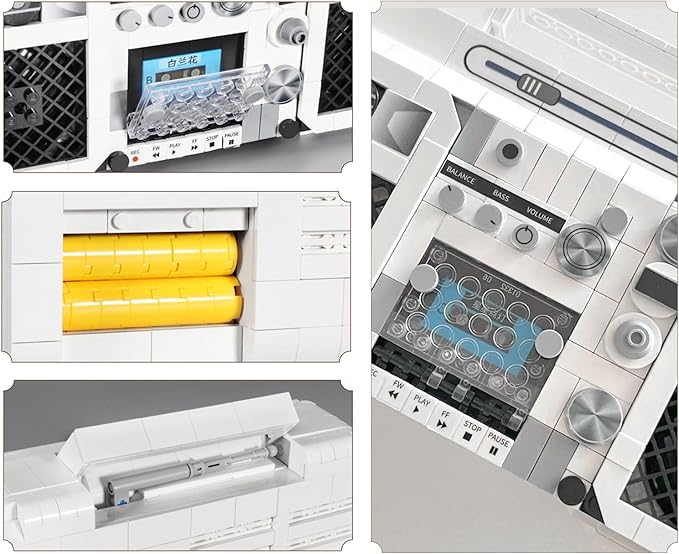 Retro Mini Radio Building Blocks Set Gifts for Christmas, Birthday, Valentine's Day, Thanksgiving, 645pcs Vintage Radio Toys Model for Adults Girls Boys Kid Toys