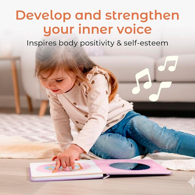 Cali's Books I Love My Body by Mother Moon | Feelings & Emotions Book for Toddlers 1-3 - Musical Books for Kids, Interactive Toddler Sound Book, Talking Learning Music Toys