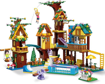 Tree House Building Set Compatible with Lego Friend, 947 PCS Adventure Camp Building Toy, Forest House Building Kit Birthday Gift for Adult Age 14+ Years