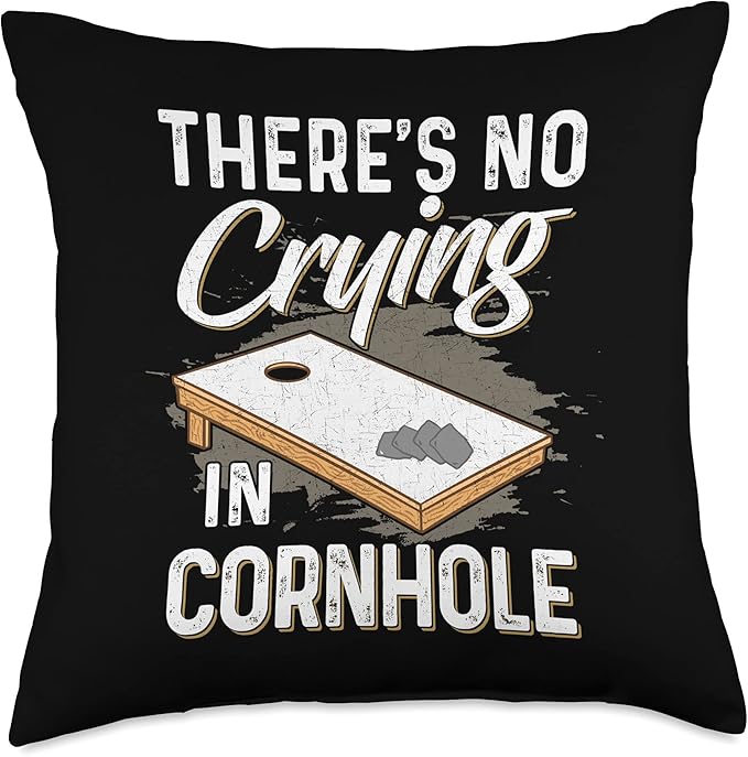 Cornhole Gifts for Men, Women & Kids Funny Board Bean Bags Cornhole Player Throw Pillow, 18x18, Multicolor